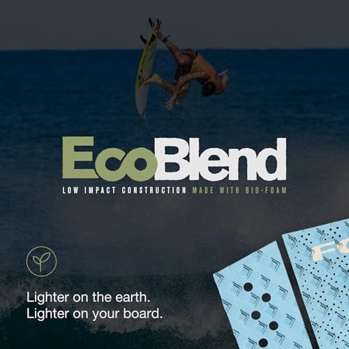 FCS T3 Eco Traction Pad MidnightWarm Grey Designed for Maximum Grip Comfort Tail Kick Support Ideal for Enhanced Board Control in Critical Turns Aerials HighPerformance Surfing - Image 3