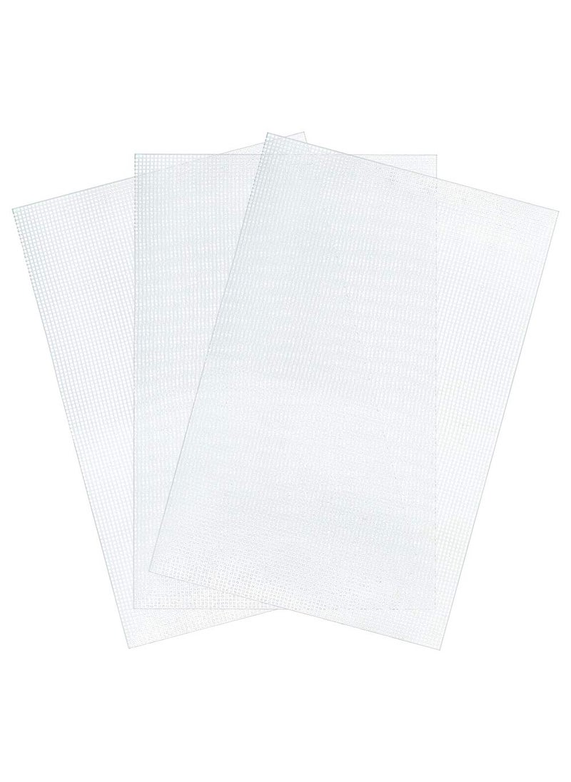 Pllieay Pllieay 3 Pieces Big Size Mesh Plastic Canvas Sheets for Embroidery Acrylic Yarn Crafting Knit and Crochet Projects 6 Count196 X 13 inch 