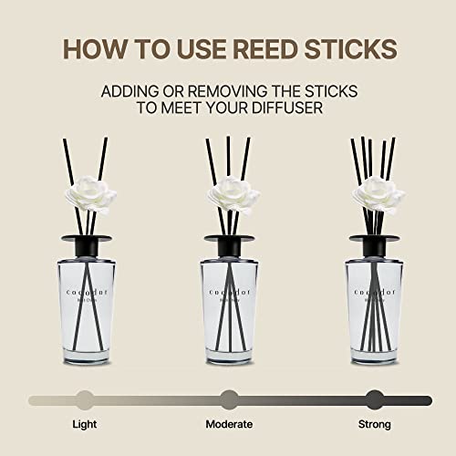 cocodor ديفيوزر ريد من كوكودور برائحة الزهور البيضاء / نسيم أبريل / عبوة واحدة / مجموعة هدايا ديفيوزر زيت العطر لتزيين المنزل والمكتب / حجم كبير، سعة كبيرة، ديفيوزر كبير، إصدار أسود / 16.9 أونصة (500 مل) - Image 4