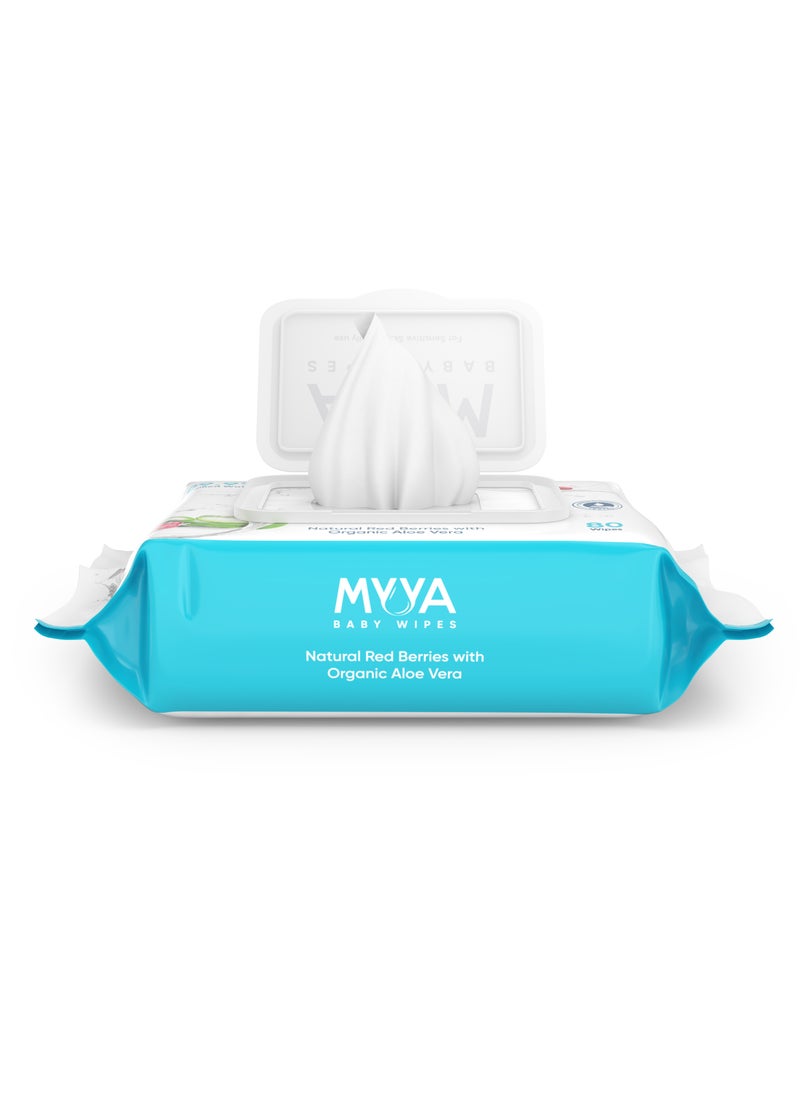 MYYA Myya Baby Wipes - Pack of 3 (240wipes)  - Image 3