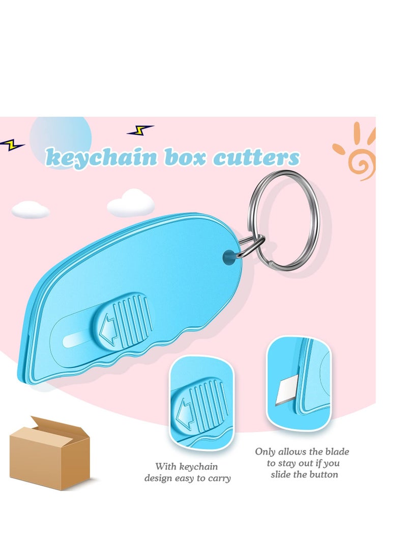 Generic 12 Pack Retractable Mini Box Cutters - Portable Keychain Letter Openers for Boxes & Envelopes, Easy Slide Design - Image 2