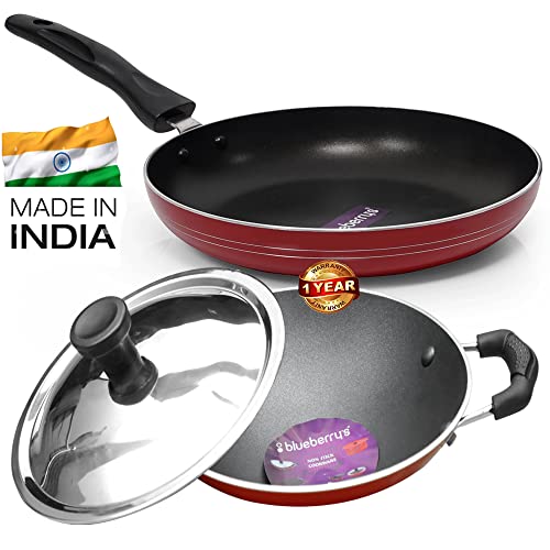 Blueberry's Nonstick Appachatty+Frying Pan 24cm Induction Base,Made in India (Combo) - Image 3
