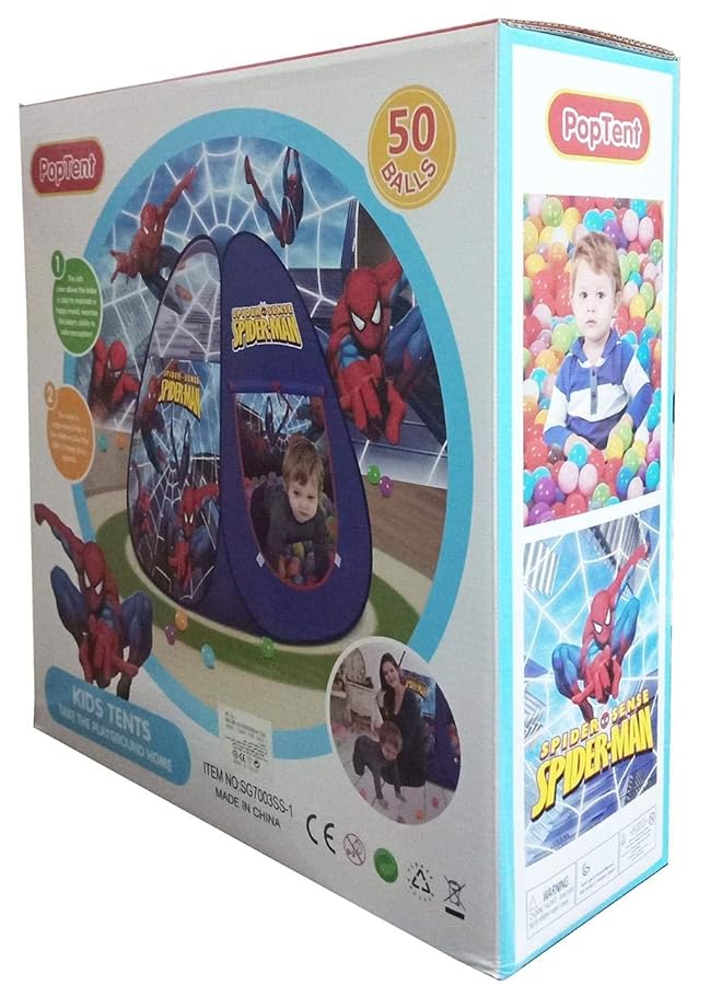 بوب خيمة سبايدر مان مع 50 كرة للأطفال - Image 2