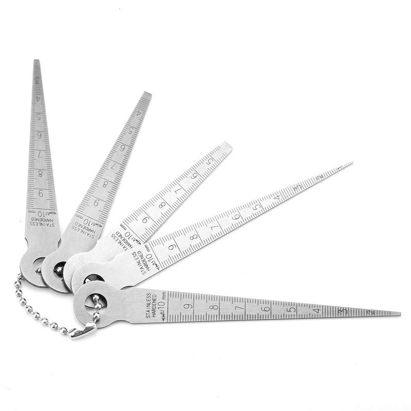 Stainless Steel Welding Taper Feeler Gauge Set, Precision Gap and Hole Size Measuring Tool, 10mm Range with 0.1mm Resolution, for Machinists and DIY Enthusiasts - Image 5