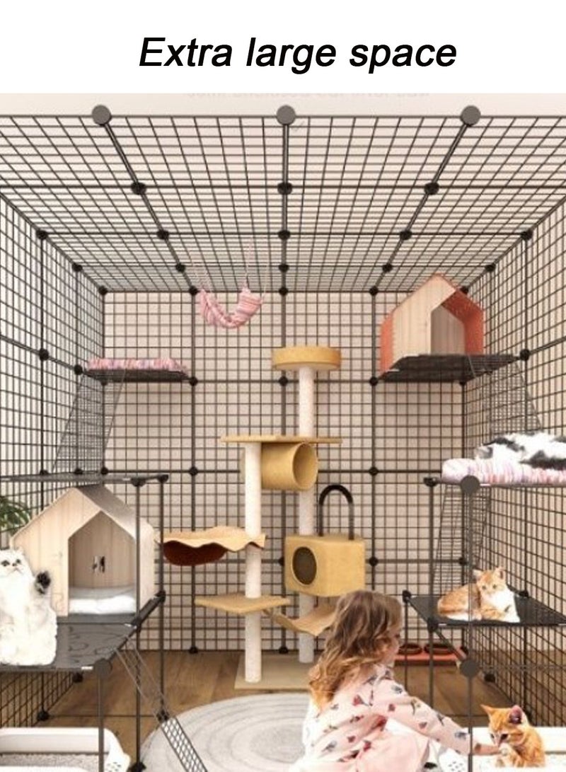 Kidle Cat Cage Extra Large Free Space Home Luxury Cat Villa Indoor Cat House  - Image 3