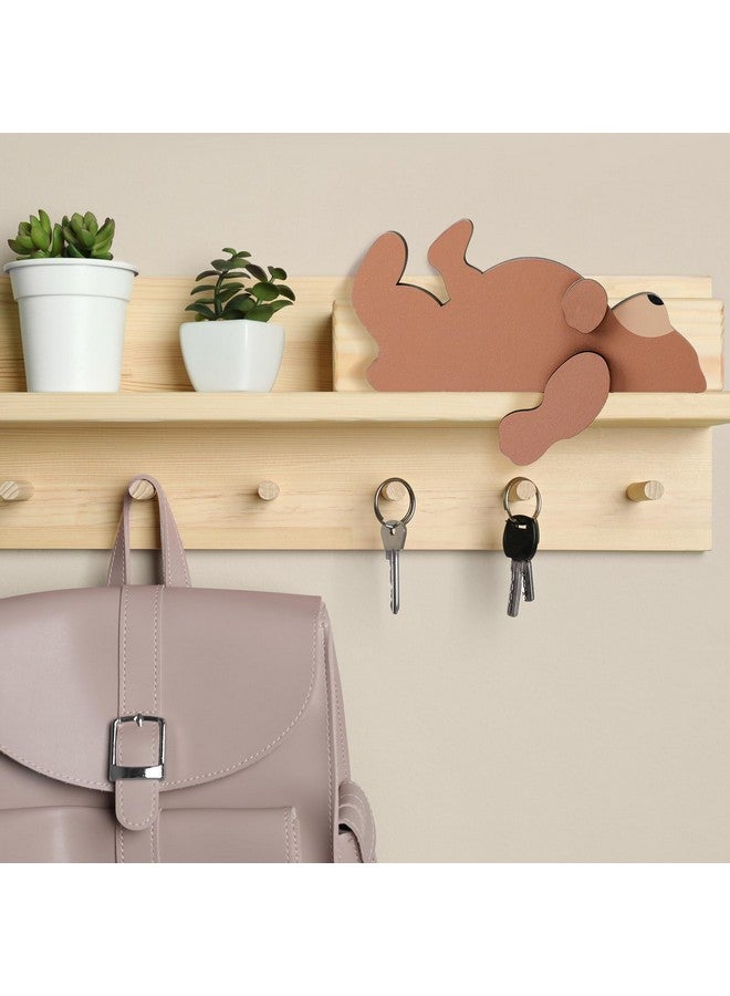 Threehoney 3 Pcs Forest Woodland Nursery Decor for Wooden Bear Door Topper Decoration Wilderness Sleeping Wooden Bears 3 Color Sleeping Bear Nursery Shelf Decor for Door Table Desk - Image 5