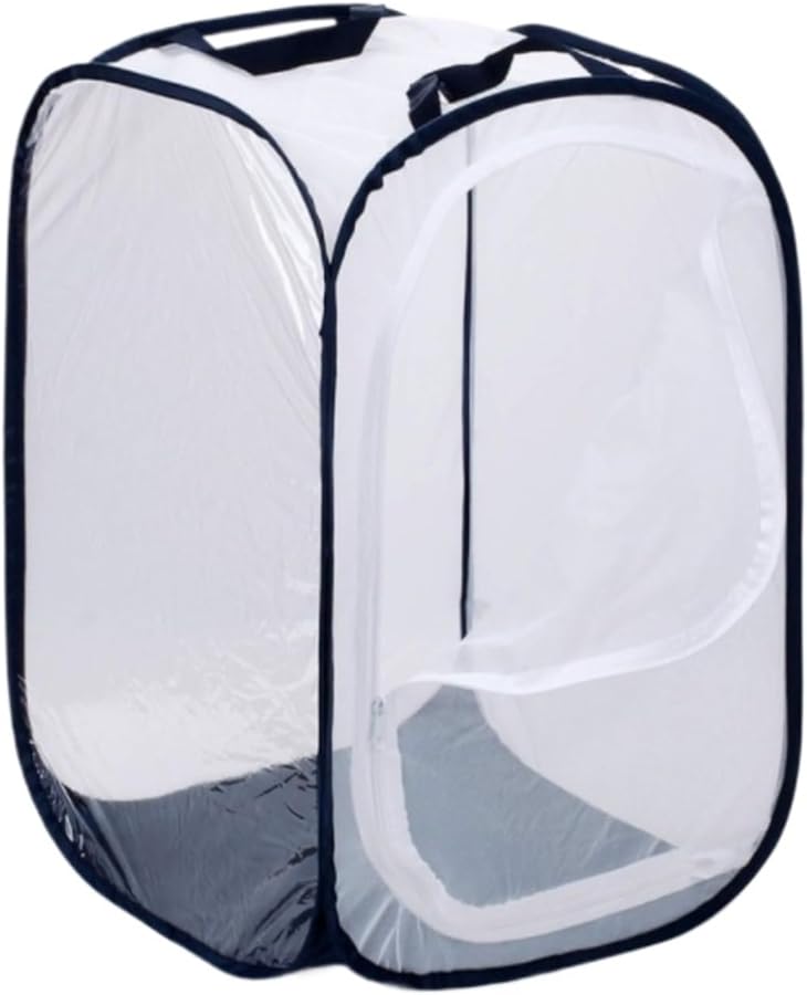 صندوق تربية الحشرات الأسود 40x40x60 سم قفص شبكي لموائل الفراشات حاوية زواحف قابلة للانبثاق - Image 2