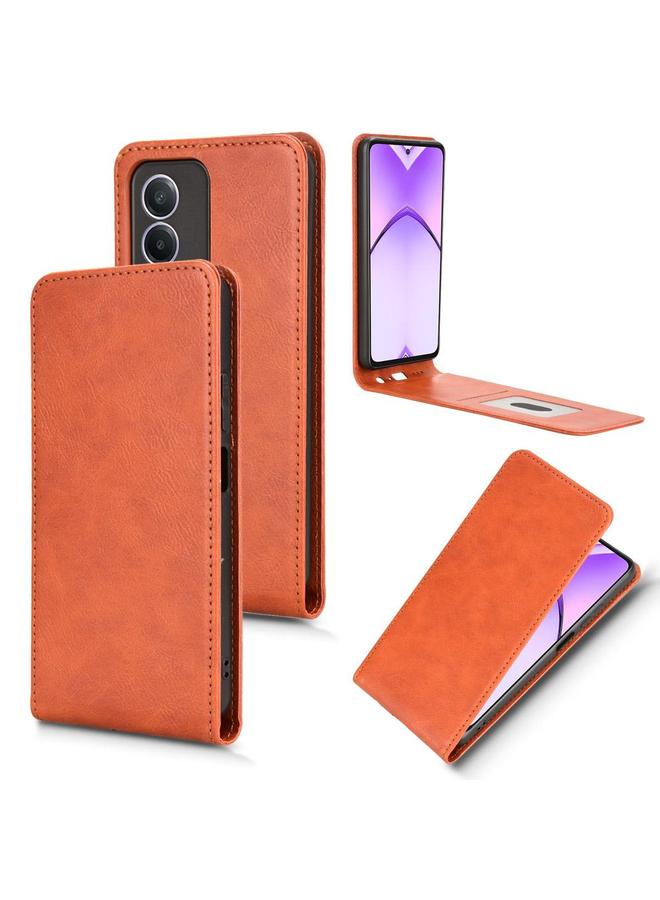 اس-توب جراب هاتف OPPO K12X / A3 Pro Global المغناطيسي العمودي المصنوع من الجلد - Image 1