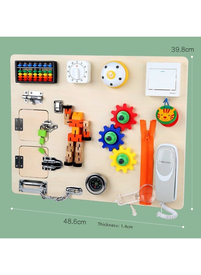 Montessori Educational Tools Early Education Intelligence Lock Toy Baby Desktop Game Busy Board-Color:Busy Board C  - Image 1