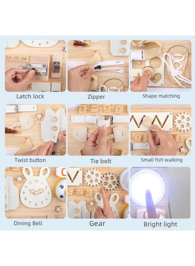 Montessori Educational Tools Early Education Intelligence Lock Toy Baby Desktop Game Busy Board-Color:Busy Board C  - Image 4