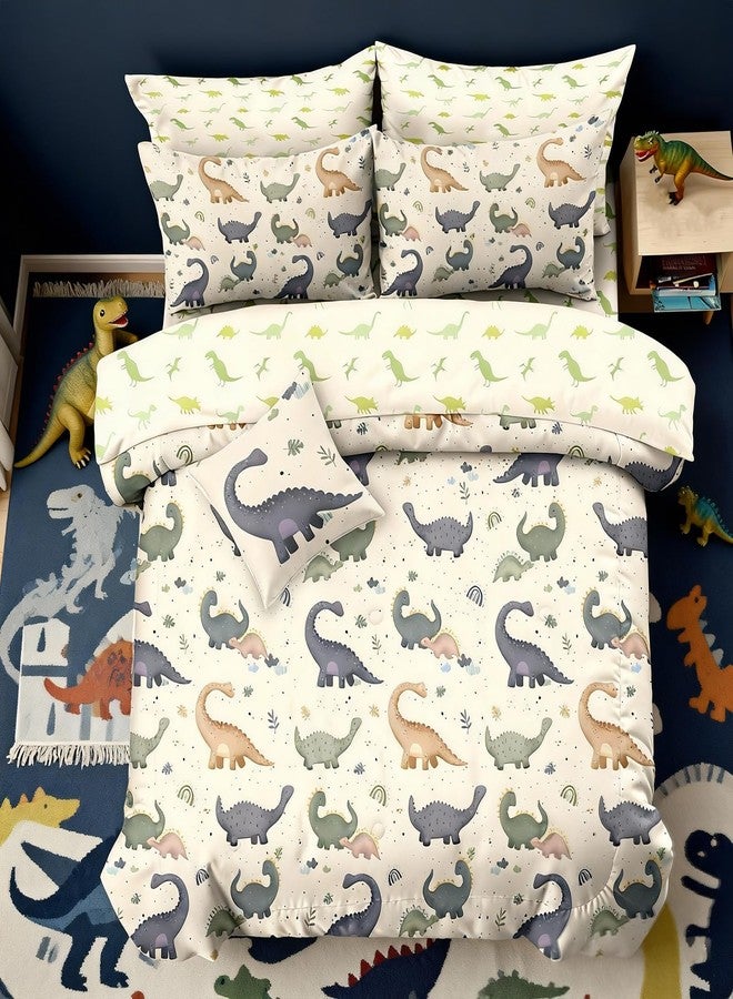 Bodhi for Love Boys Dinosaur Bedding Sets Twin,Twin Bedding Sets for Boys Super Soft Microfiber All Season Kids Dino Comforter Twin 6 Piece - Image 1