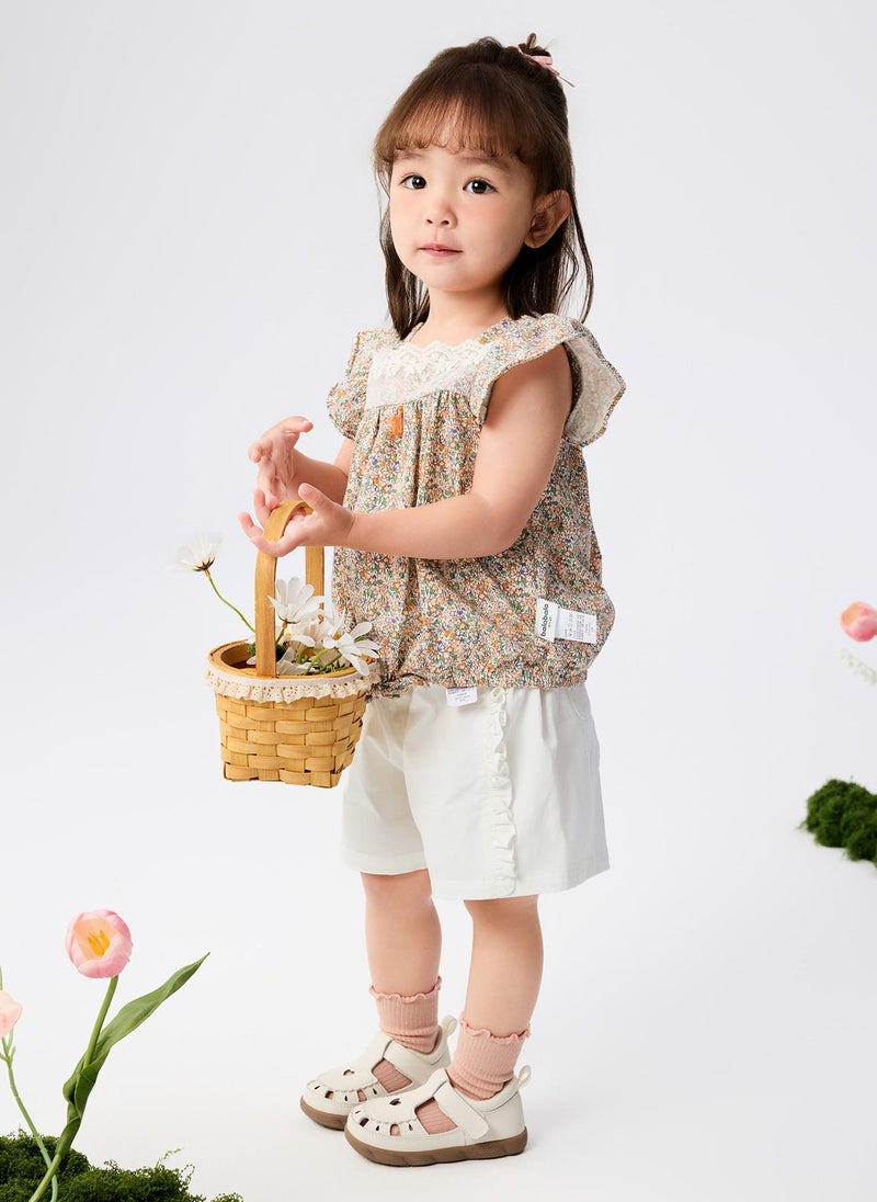 Balabala Baby Girl Knit short sleeve suit - Image 2