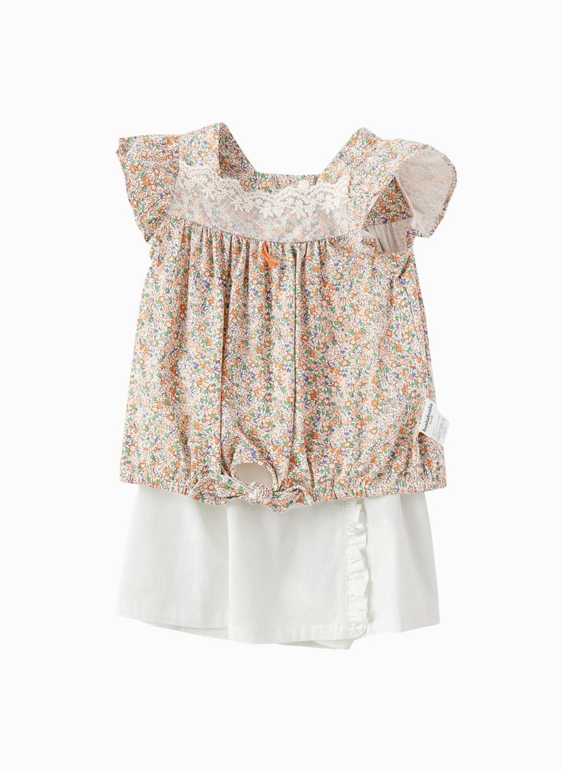 Balabala Baby Girl Knit short sleeve suit - Image 4