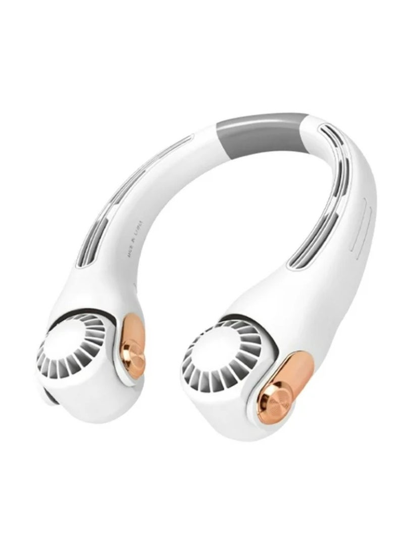 Yuwell Portable Fan Adjustable USB Mini Fan Rechargeable Battery Operated Hanging Neck Fan Personal HandFree Fan Neck Air Conditioner Cooling Fan Wearable Personal Fan Low Noise 3 Adjustable Speeds Modes - Image 1