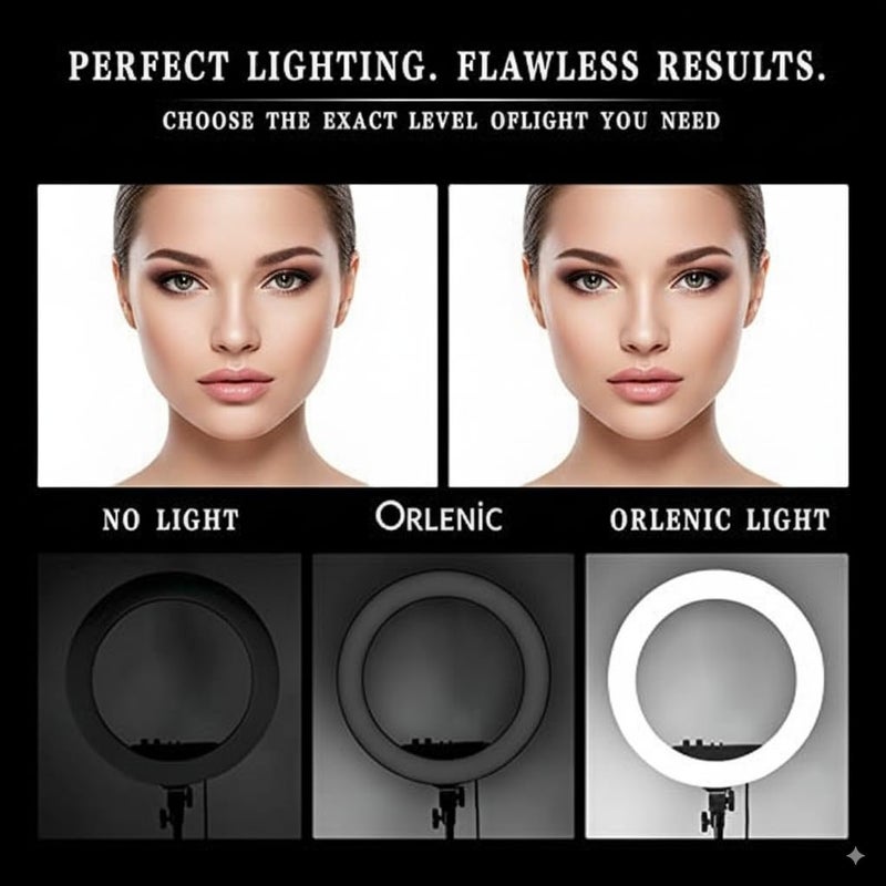 ديروفان مصباح فيديو LED من Derovan PK-79 - مصباح سيلفي محمول يُثبت بمشبك، مزود بمنفذ USB، 49 مصباح LED، قابل للتعديل من 3200 إلى 5600 كلفن، مع 10 مستويات تعتيم، وجاهز للتركيب بقطر 1/4 بوصة - Image 4