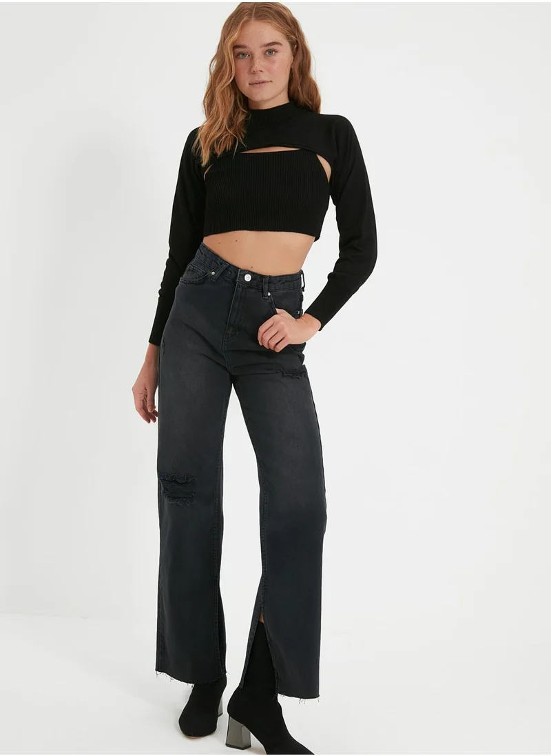 trendyol High Waist Straight Jeans