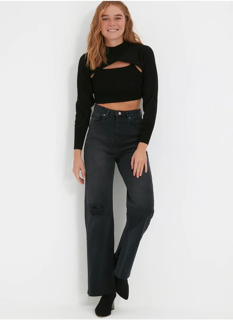 trendyol High Waist Straight Jeans