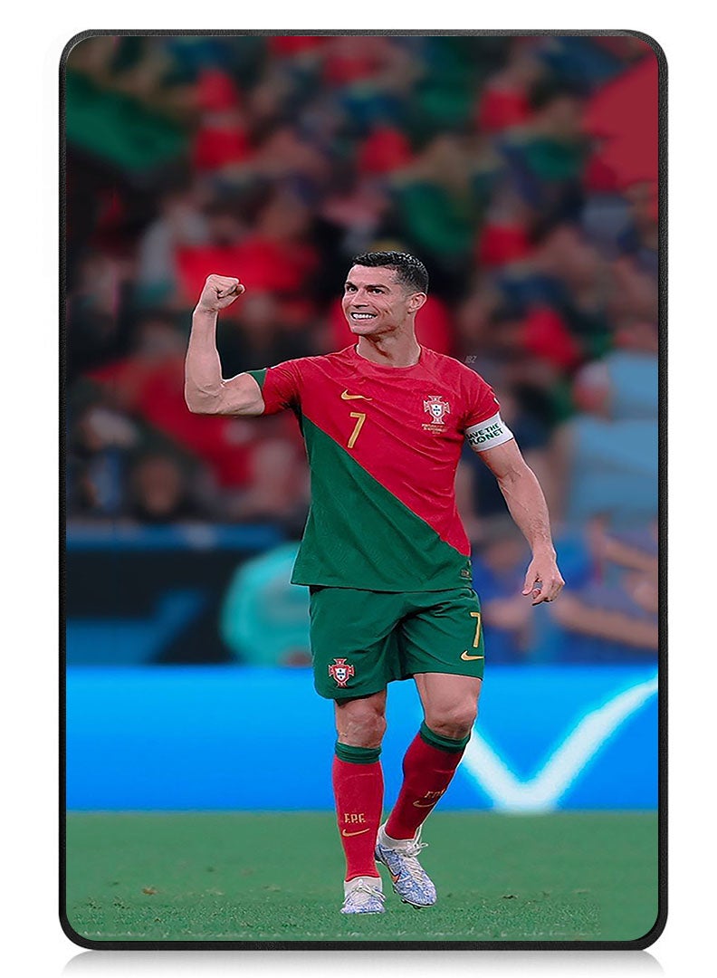 Theodor Protective Flip Case For Apple iPad mini 7th Generation (A17 Pro 2024 Model) (Mini 6 2021 Model  6th Generation) With Trifold Stand Auto Wake Sleep Shockproof Cover Ronaldo 4 - Image 1