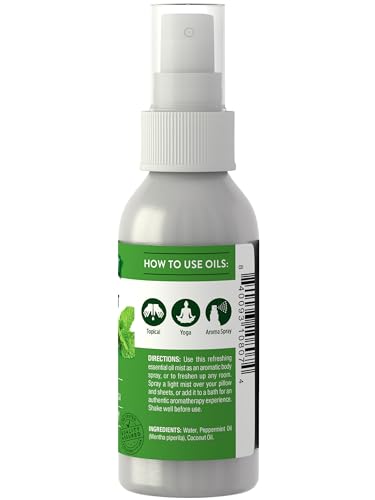 Nature's Truth Peppermint Essential Oil Spray | 2.4 Fluid Ounces | for Aromatherapy | Plant Based, Non-GMO & Gluten Free - Image 2