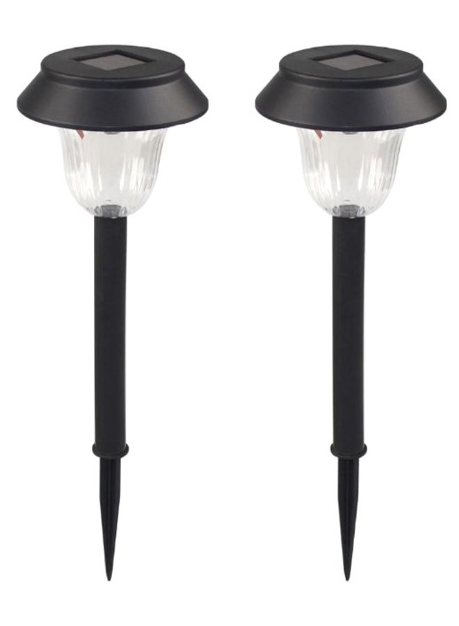 NIBEMINENT 2-Piece LED Pathway Landscape Light Set Black/Clear 20cm - Image 1