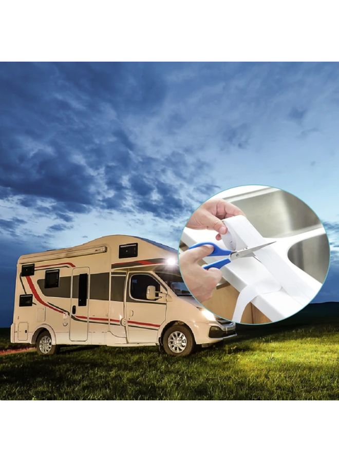 White Waterproof Self Adhesive PVC Sealing Strip 2pcs For Bathroom Kitchen Sink - Image 3