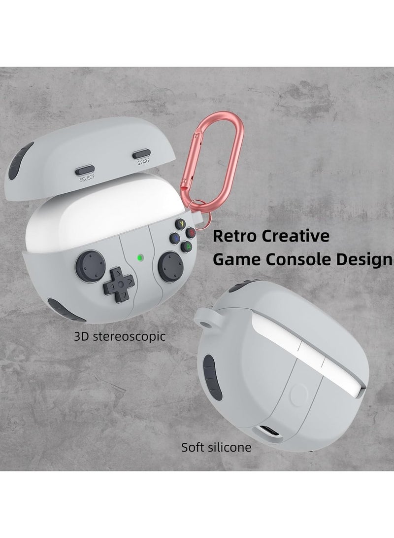 3D cartoon game console design case, compatible with Bose Ultra open, suitable for both men and women, comprehensive protection against falls, soft washable material.     Hook and clasp - White - Image 4