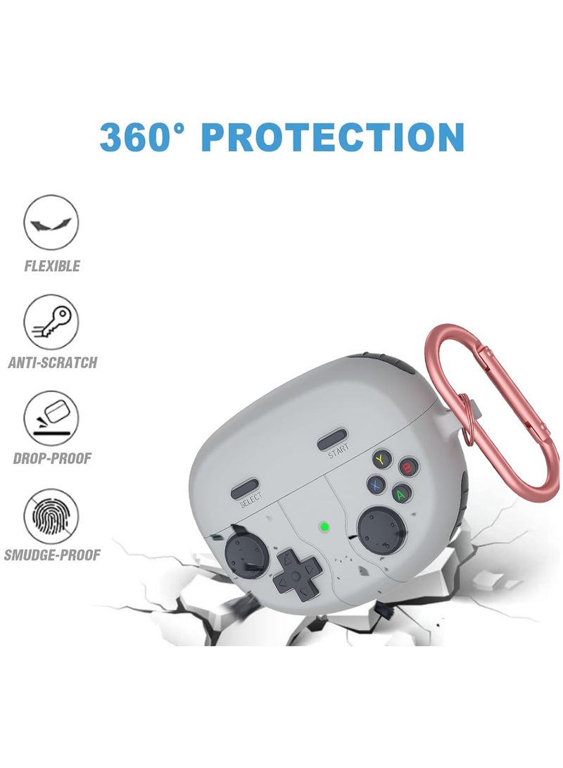 3D cartoon game console design case, compatible with Bose Ultra open, suitable for both men and women, comprehensive protection against falls, soft washable material.     Hook and clasp - White - Image 2