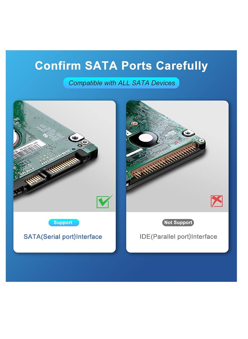 KASTWAVE SATA III Cable, 6Gbps Straight HDD SDD Data Cable, SATA 3.0 Nylon Braided Cable with Locking Latch for SATA HDD, SSD, CD Driver, CD Writer, 20 Inch, Black, 5 Pack - Image 3