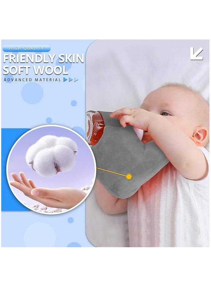 متجر الفرح حامل زجاجة رضاعة للأطفال بدون استخدام اليدين، وسادة رضاعة قابلة للتعديل، وسادة رضاعة للأطفال، حامل زجاجة رضاعة ذاتية التغذية لحديثي الولادة، مستلزمات حديثي الولادة، وسادة رضاعة مع حزام خصر قابل للتعديل وقابلة للغسل في الغسالة، لون رمادي - Image 3