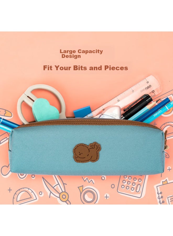 Deli Large Capacity Pencil Case For Students, Fresh Small Square Multi-purpose Stationery Box, Pencil Storage Bag, Single Piece, Random Color - Image 4