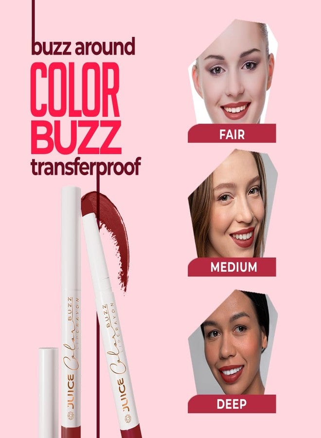 جوس قلم تلوين الشفاه Juice Color Buzz مع بيو ريتينول، وعامل حماية من الشمس SPF15 وعوامل ترطيب طبيعية (أحمر رائع - M10) - Image 4