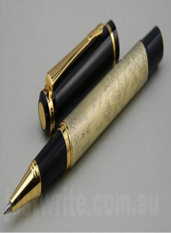 ABAJ "The Eight Horses Embossing Bronze Roller Pen - Image 2
