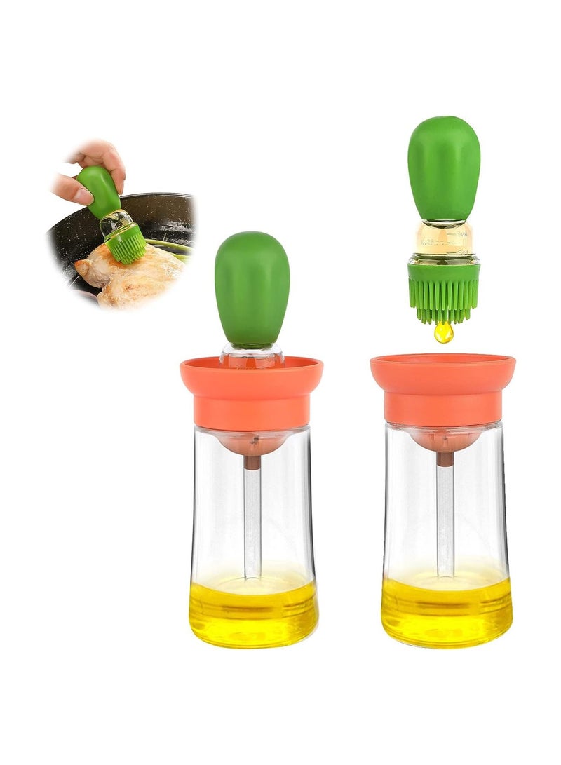 SOSEKO Glass Olive Oil Dispenser Bottle With Silicone Brush 2 In 1 Food Grade Oil Drop - Image 1