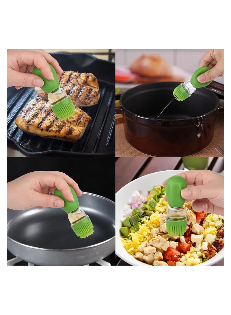 SOSEKO Glass Olive Oil Dispenser Bottle With Silicone Brush 2 In 1 Food Grade Oil Drop - Image 2