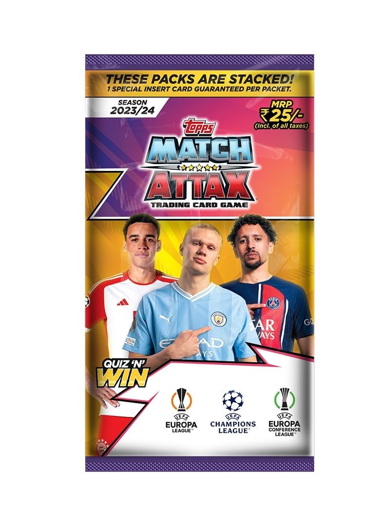 توبس لعبة بطاقات التداول والتحصيل UEFA Champions League Match Attax 23/24 (عبوة متدفقة - عبوة من 40 قطعة) - Image 3