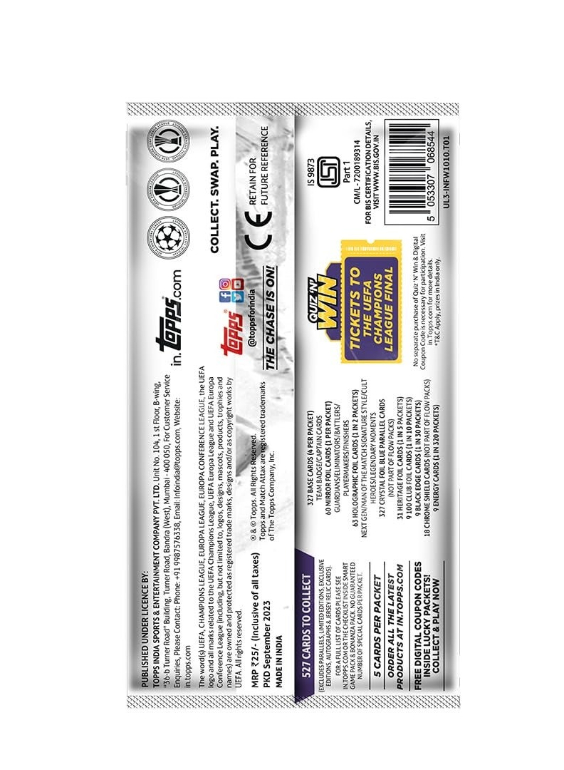 توبس لعبة بطاقات التداول والتحصيل UEFA Champions League Match Attax 23/24 (عبوة متدفقة - عبوة من 40 قطعة) - Image 4