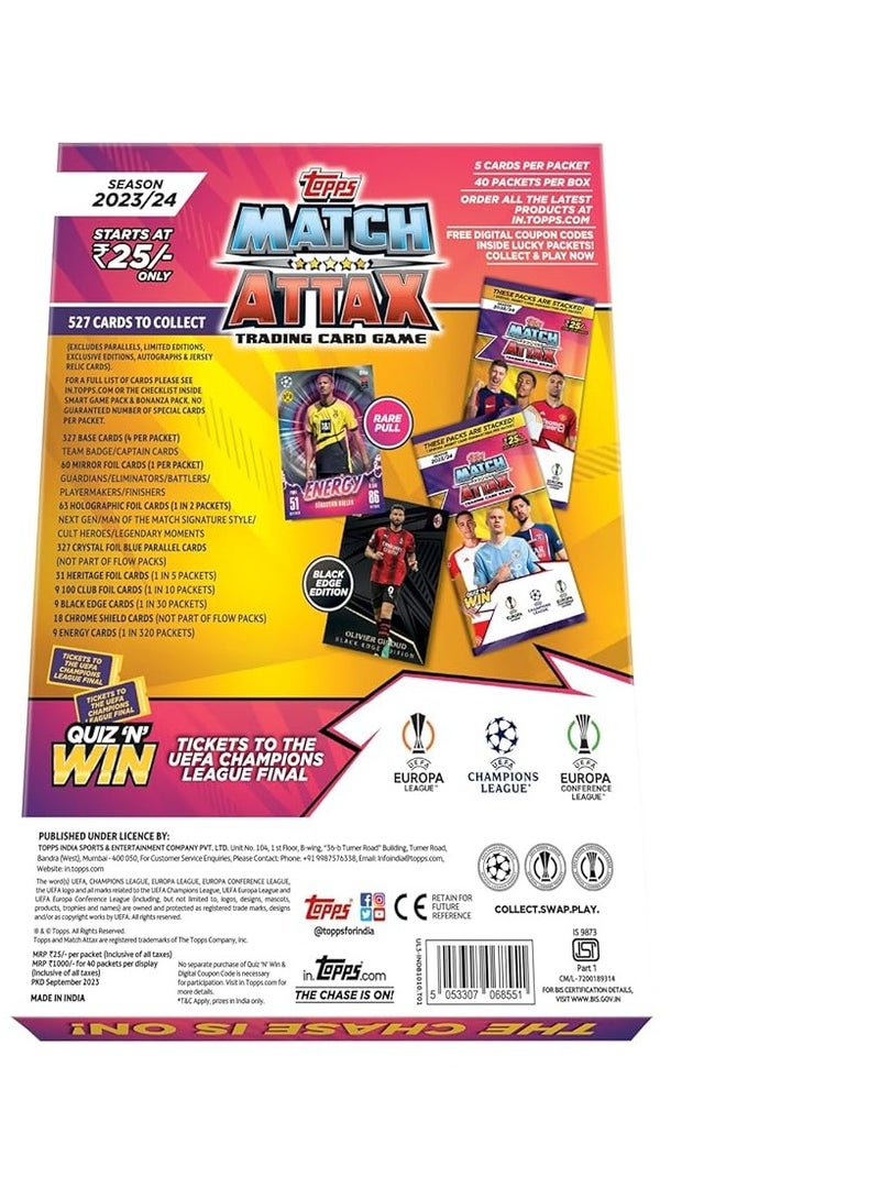 توبس لعبة بطاقات التداول والتحصيل UEFA Champions League Match Attax 23/24 (عبوة متدفقة - عبوة من 40 قطعة) - Image 2