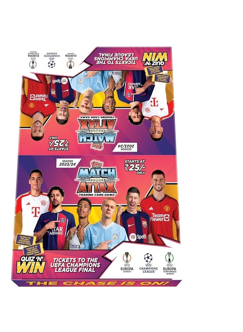 توبس لعبة بطاقات التداول والتحصيل UEFA Champions League Match Attax 23/24 (عبوة متدفقة - عبوة من 40 قطعة) - Image 1