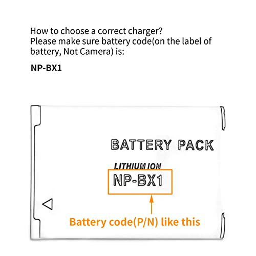 Norifon NP-BX1 USB Charger for Sony Cyber-Shot DSC-RX100, DSC-RX100 II, DSC-RX100 III, DSC-HX90V, DSC-WX350, DSC-WX500, HDR-AS15 Camera and More - Image 3