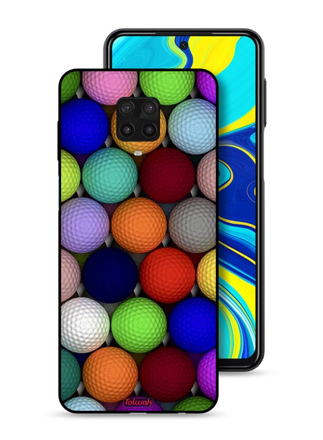 Tolwak Xiaomi Redmi Note 9 Pro Protective Case Cover Balls Abstract Art - Image 1