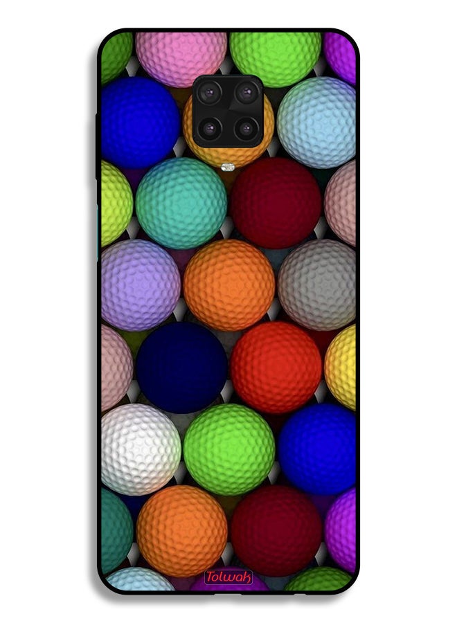 Tolwak Xiaomi Redmi Note 9 Pro Protective Case Cover Balls Abstract Art - Image 2