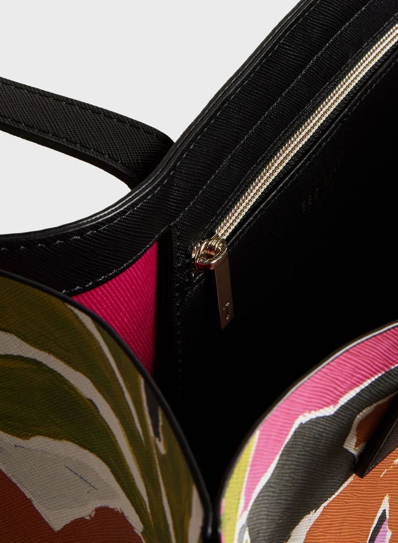 Ted Baker Malicon Printed Magnolia Large Icon Tote Bag