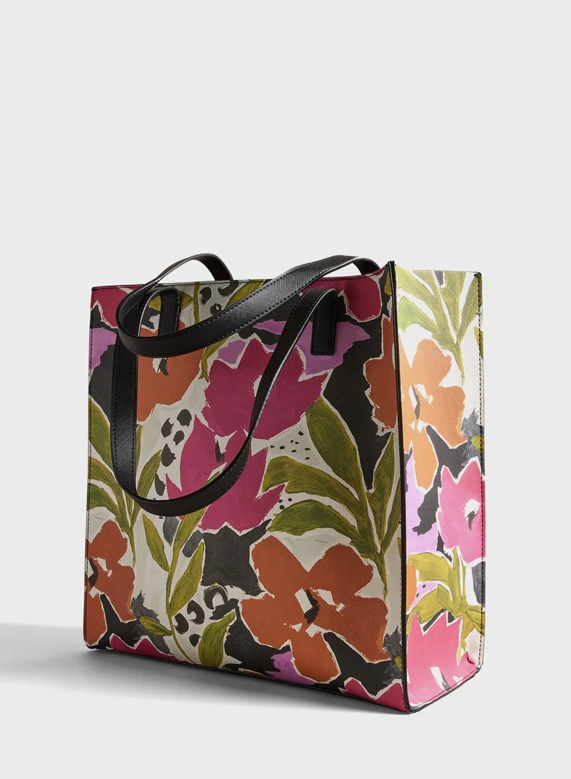 Ted Baker Malicon Printed Magnolia Large Icon Tote Bag