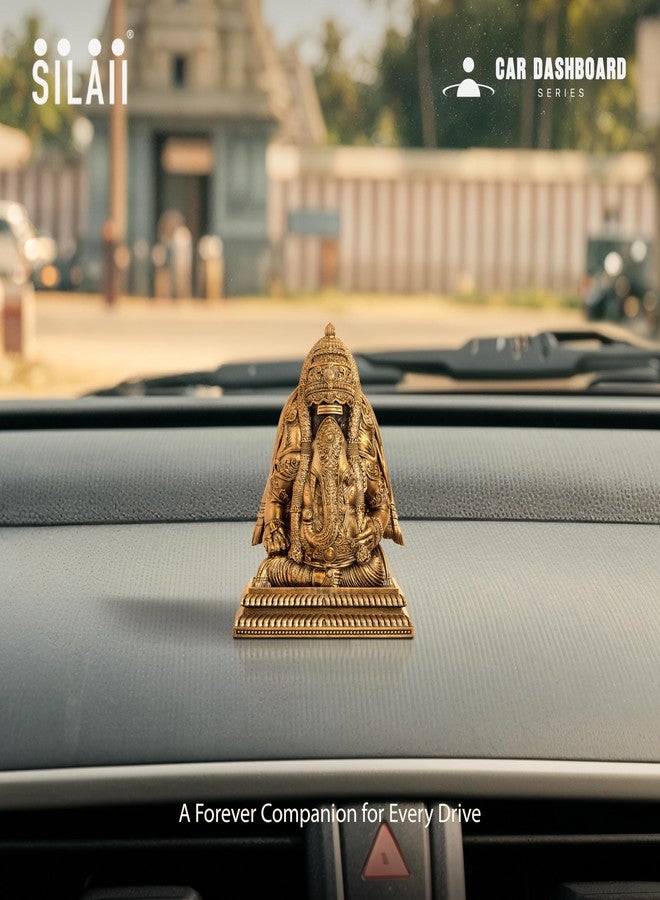 SILAII Pillayarpatti Karpaga Vinayagar Car Dashboard Idol - 3 Inch | Miniature Ganesh Statue for Car Interior Decor | Ganesha Idols for Home & Office | Spiritual Gift & Decorative Ganesha Idols - Image 3