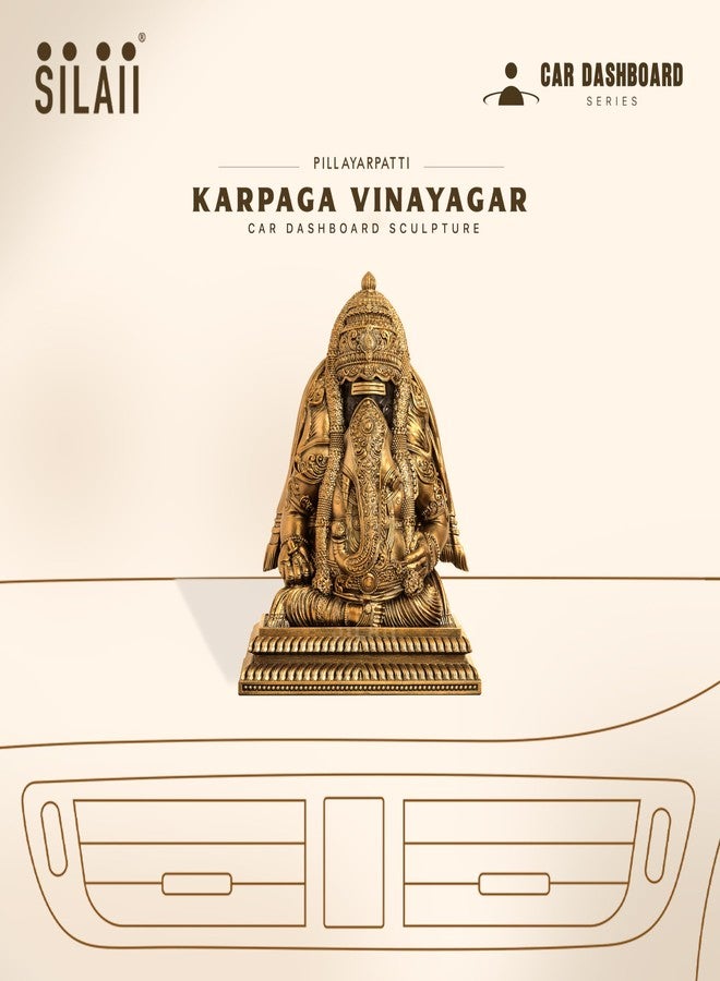 SILAII Pillayarpatti Karpaga Vinayagar Car Dashboard Idol - 3 Inch | Miniature Ganesh Statue for Car Interior Decor | Ganesha Idols for Home & Office | Spiritual Gift & Decorative Ganesha Idols - Image 5