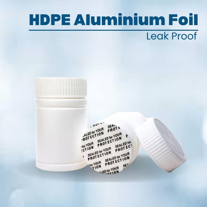 Self Lub Aluminium Foil for Packing HDPE Plastic Jars & Bottles | Jar Sealing Foil | Silver Induction Seal Liner for Leak-Proof Packaging (125mm - 500pcs) - Image 4