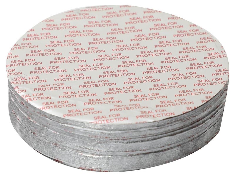 Self Lub Aluminium Foil for Packing HDPE Plastic Jars & Bottles | Jar Sealing Foil | Silver Induction Seal Liner for Leak-Proof Packaging (125mm - 500pcs) - Image 1