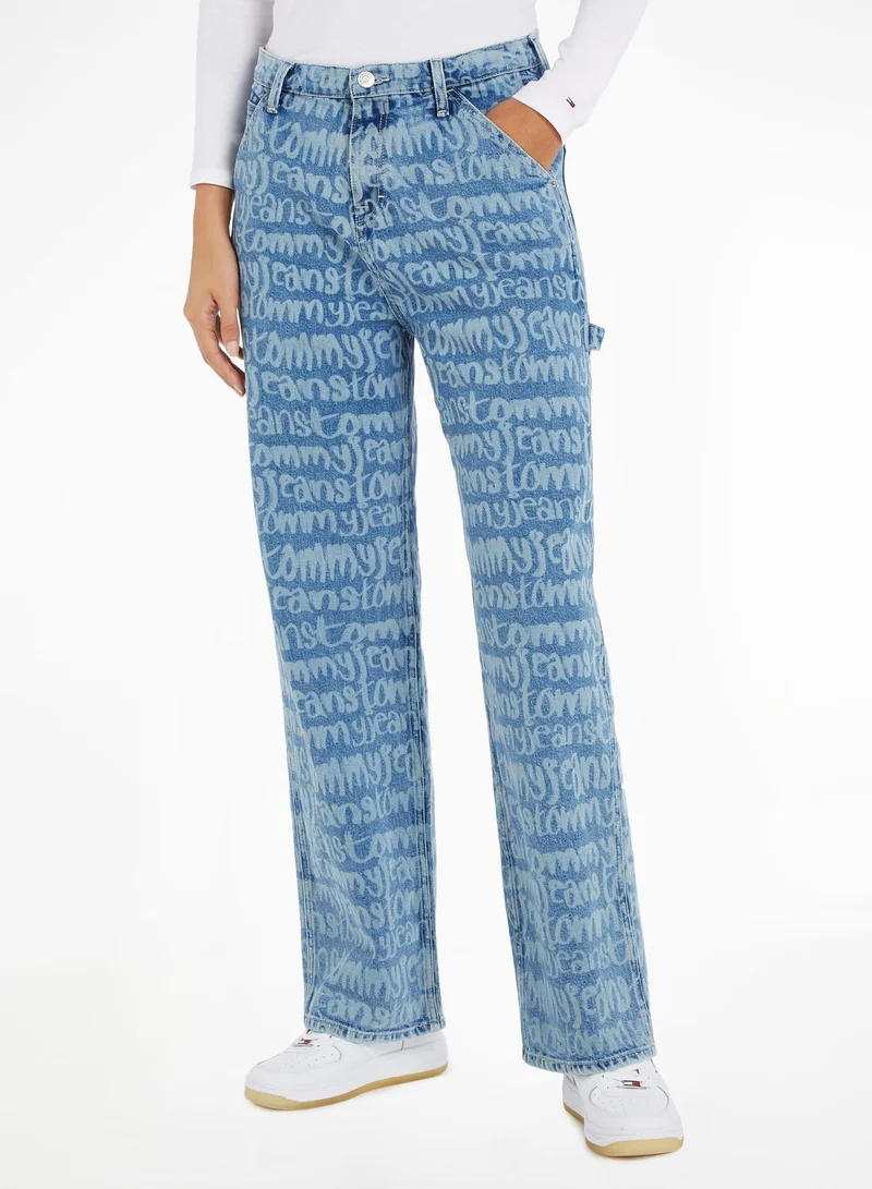 TOMMY JEANS High Waist Printed Jeans