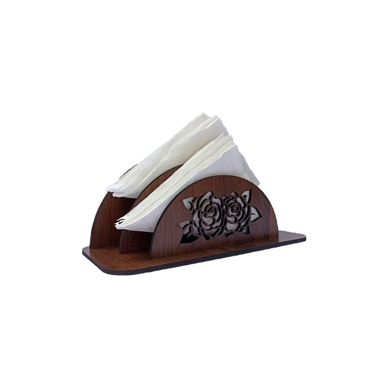 Yorten Wooden MDF Flat Paper Napkin Holder for Dining Table Paper Napkin StandTissue Paper Holder for Dining Table 1pic - Image 1