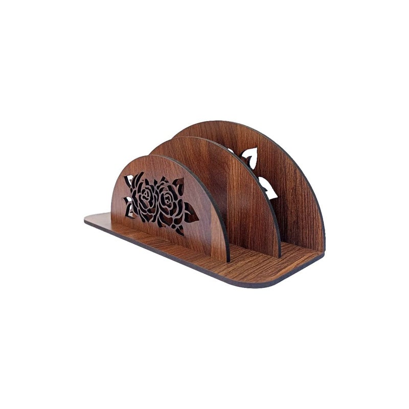 Yorten Wooden MDF Flat Paper Napkin Holder for Dining Table Paper Napkin StandTissue Paper Holder for Dining Table 1pic - Image 3